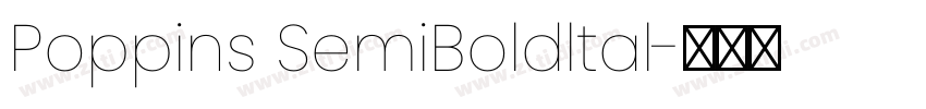 Poppins SemiBoldltal字体转换